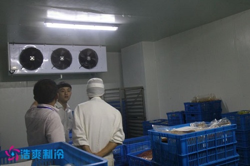 浩爽制冷为某餐饮公司建造的小型冷冻库