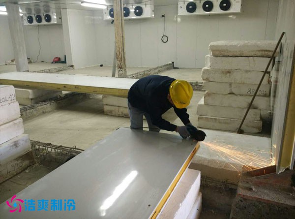 冰淇淋冷库工程安装进行中