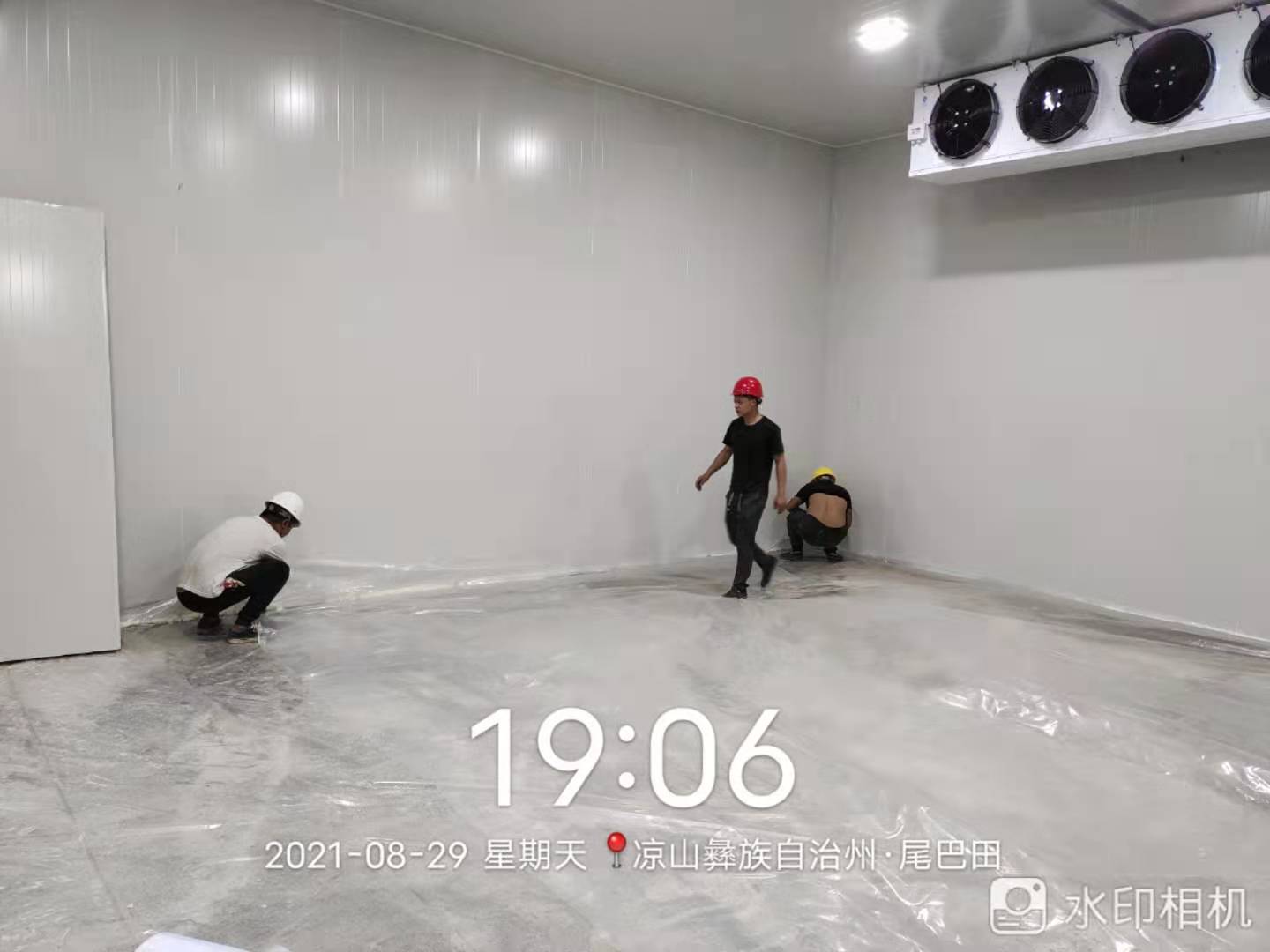 图为冷库完工内部实拍